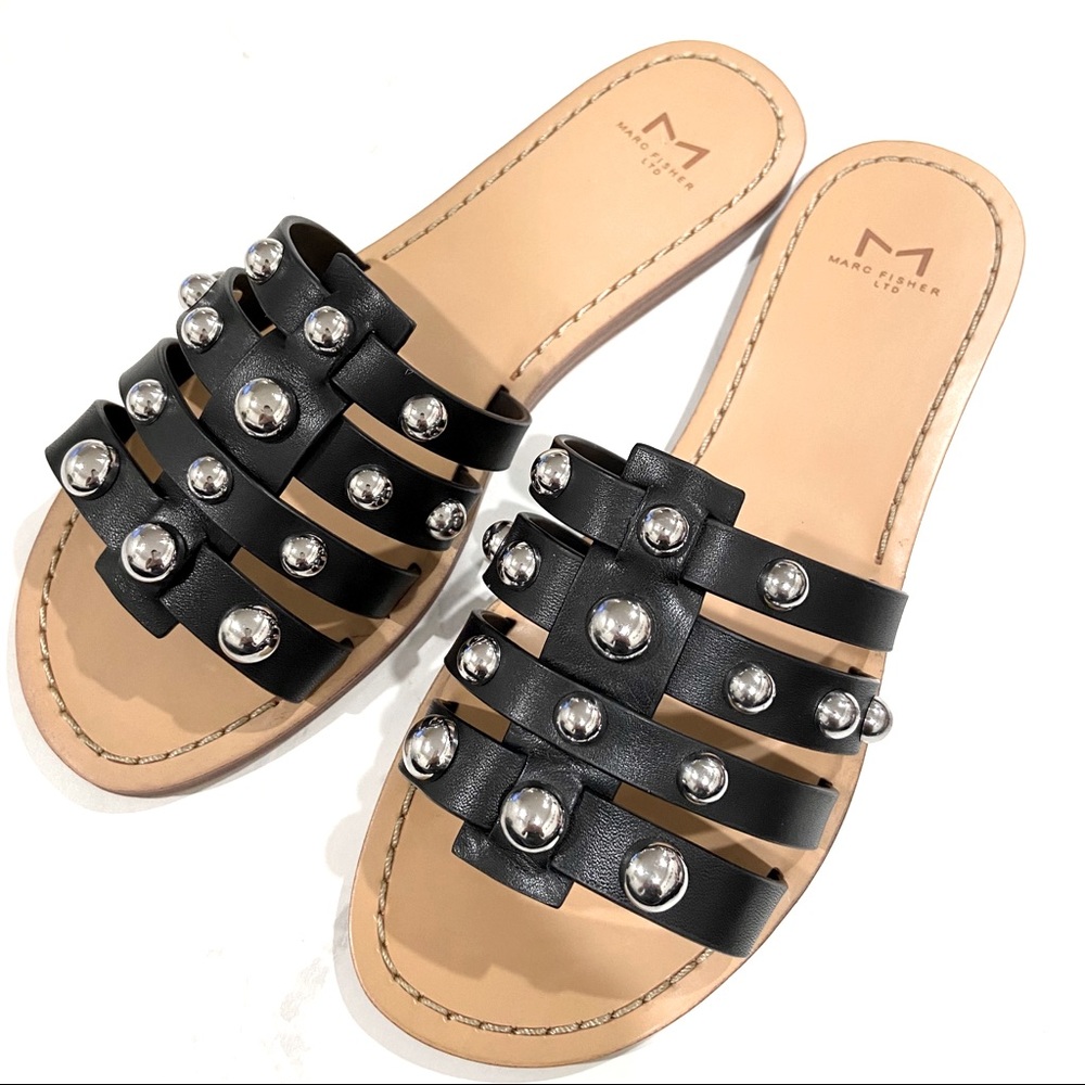 Marc Fisher Pava Slide Black Size 7